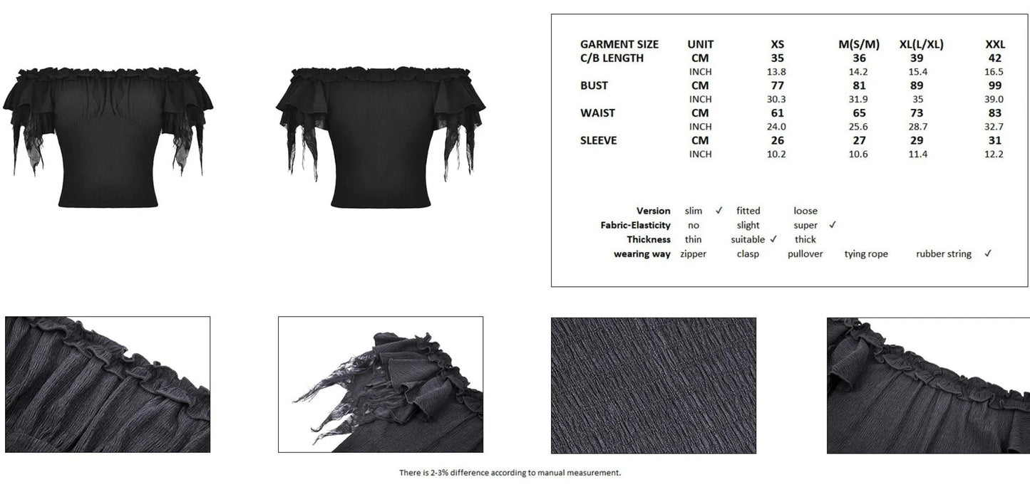 TOP GOTHIQUE "FORGOTEN"