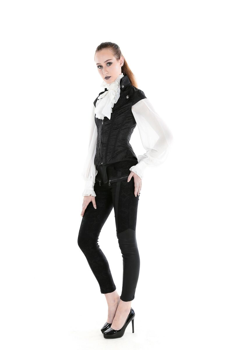 Gilet gothique romantique noir