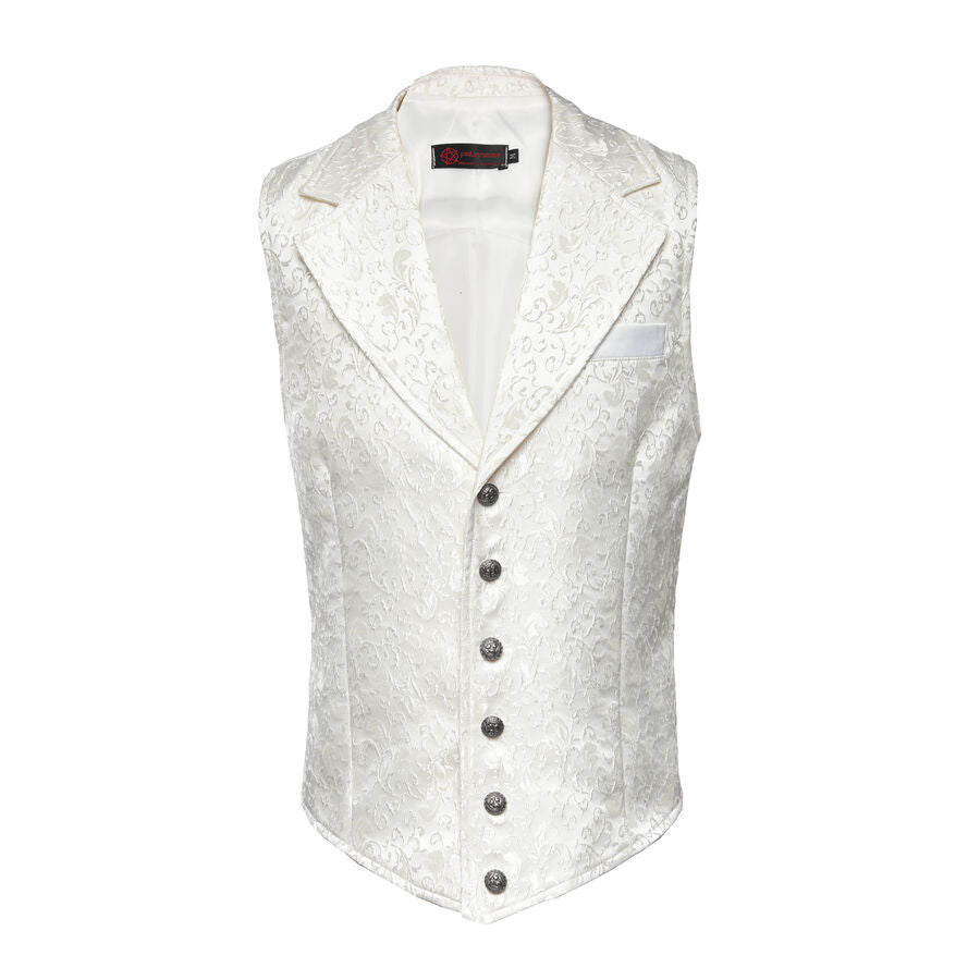 Gilet Homme Brocard blanc