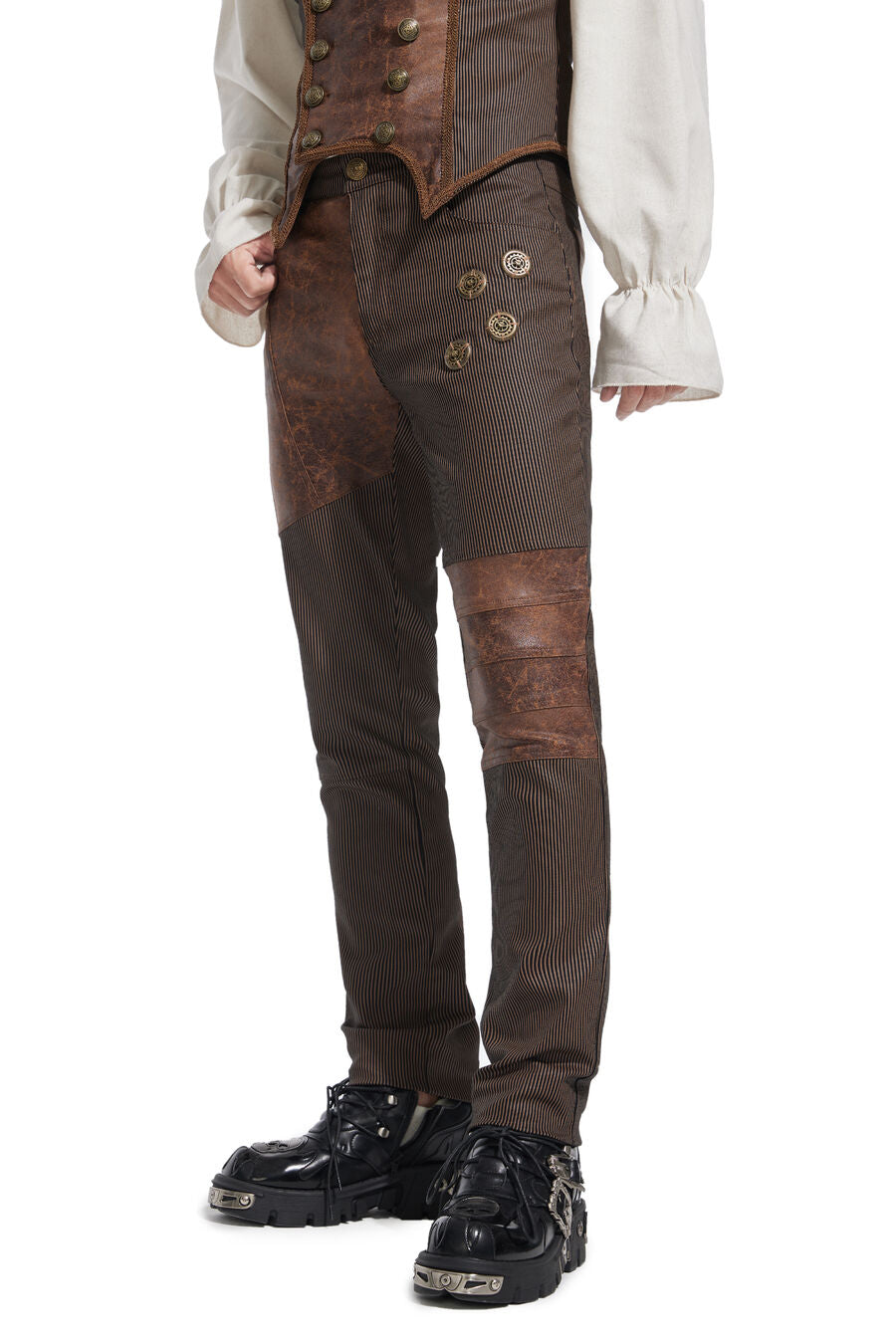 Pantalon steampunk MARRON