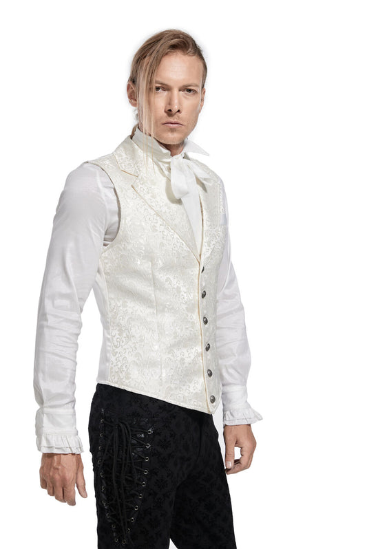 Gilet Homme Brocard blanc