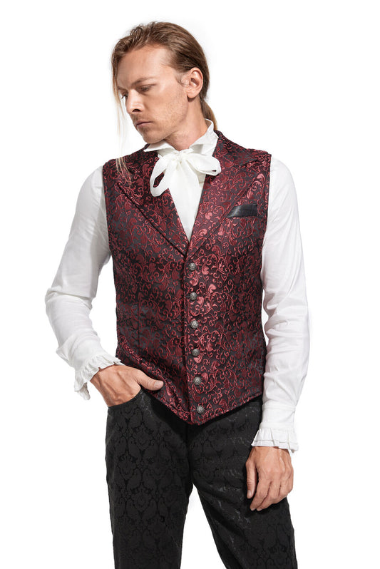 Gilet Homme Brocard rouge