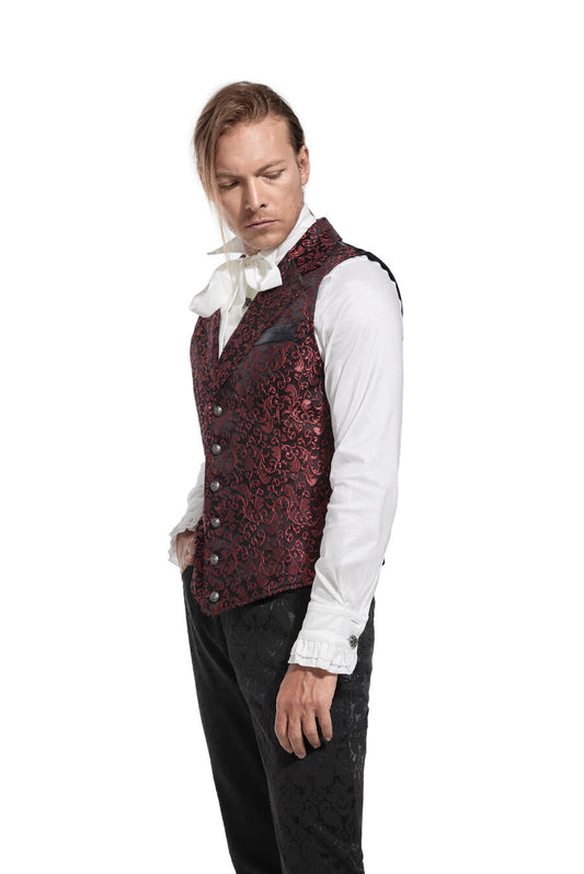 Gilet Homme Brocard rouge