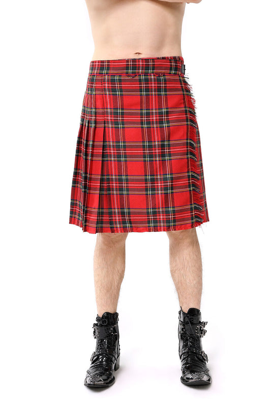 KILT GOTHIQUE POUR HOMME ROUGE