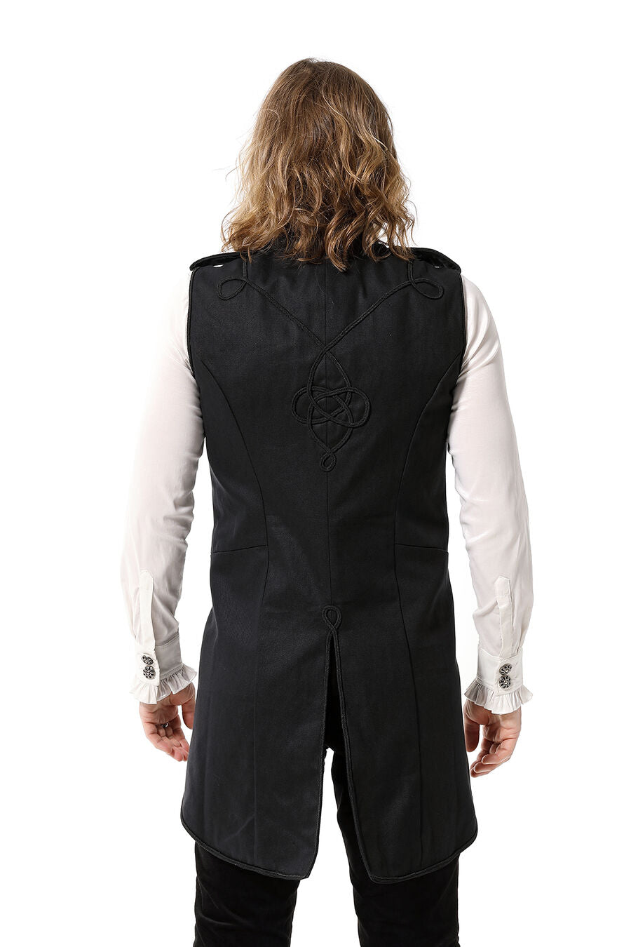 GILET OFFICIER GOTHIQUE NOIR