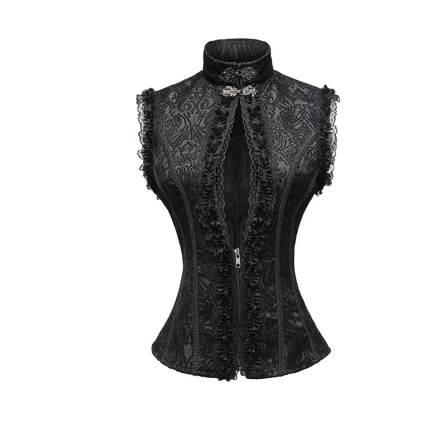 top femme jacquard style baroque sexy